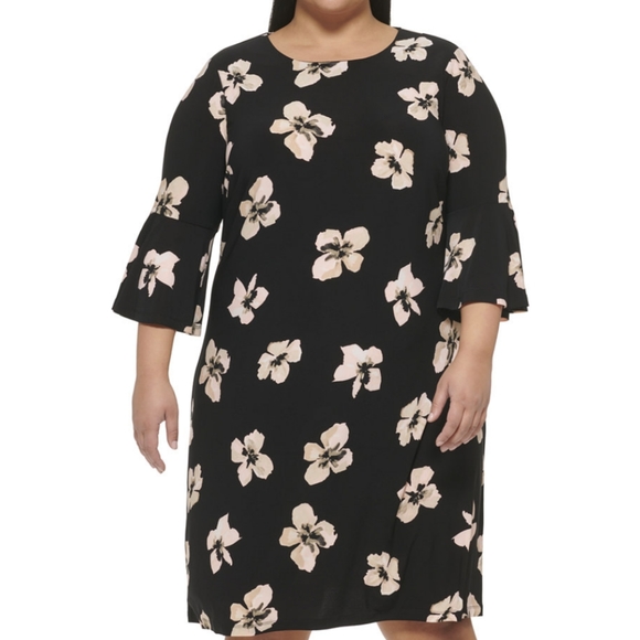 Tommy Hilfiger Plus Size Floral Dress with Bell sleeves - 18W - Picture 6 of 7